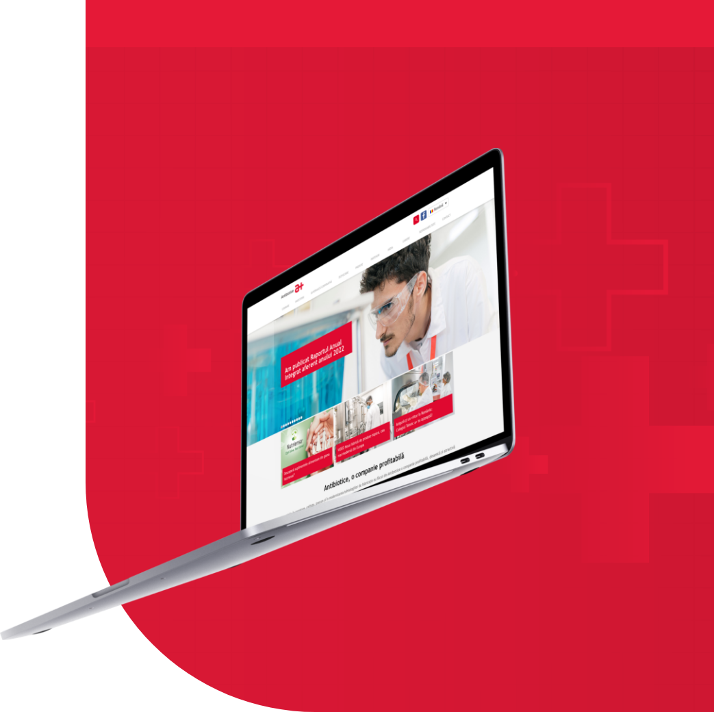 Pharma website redesign for Antibiotice Romania